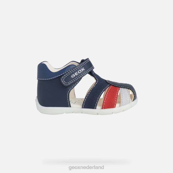 Geox Elthaanse babyjongen 282Z1484 donker marineblauw/rood
