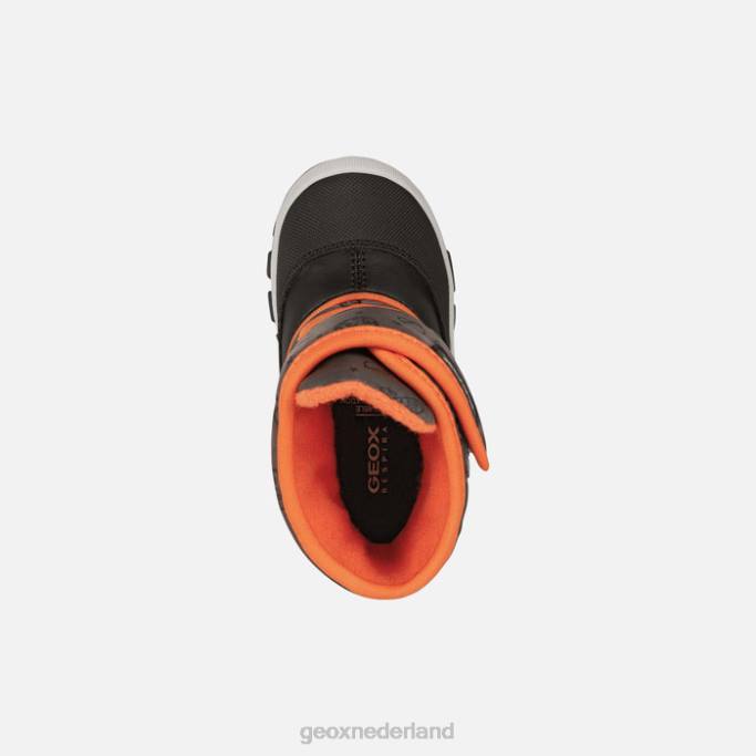 Geox flanfil abx peuter 282Z1539 zwart/fluo oranje