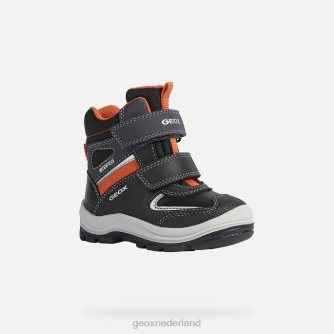 Geox flanfil peuter 282Z1633 zwart/oranje