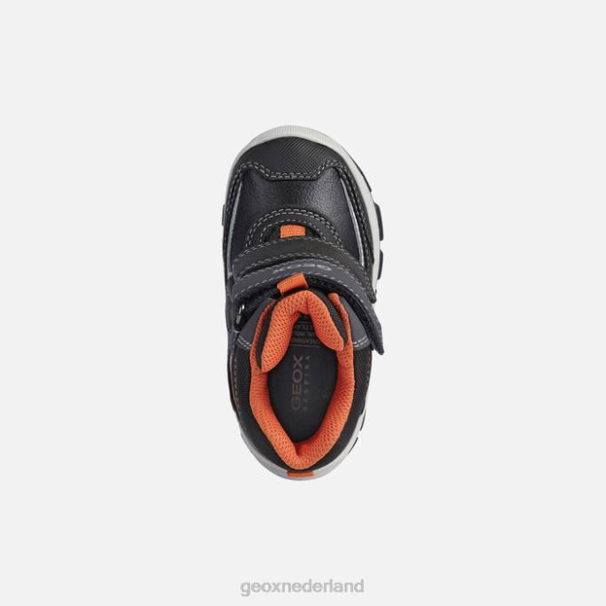 Geox flanfil peuter 282Z1633 zwart/oranje