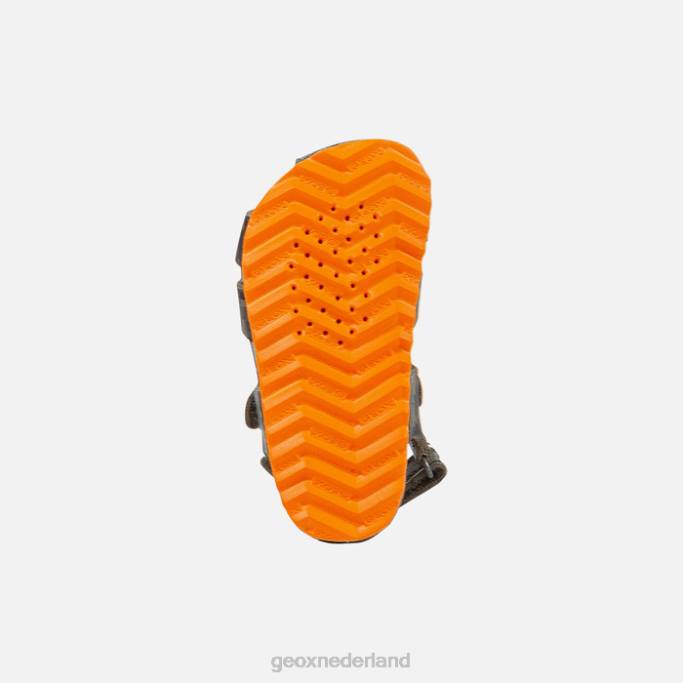 Geox sandaal chalki peuter 282Z1498 militair/oranje