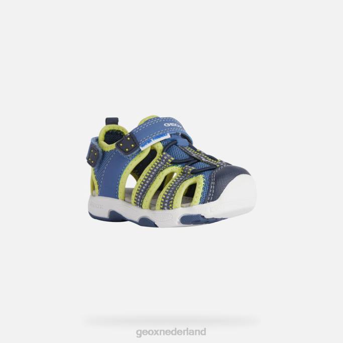 Geox sandaal multy peuter 282Z1433 lichtblauw/limoen