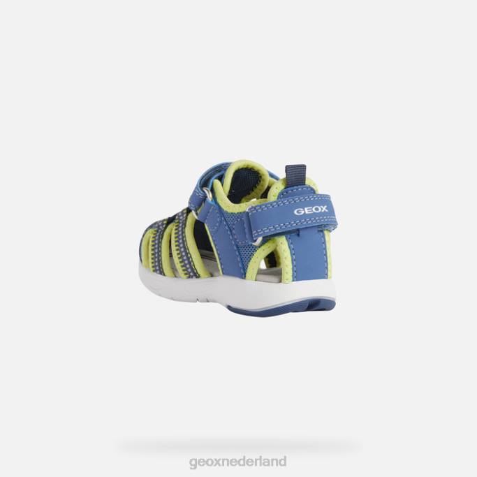 Geox sandaal multy peuter 282Z1433 lichtblauw/limoen