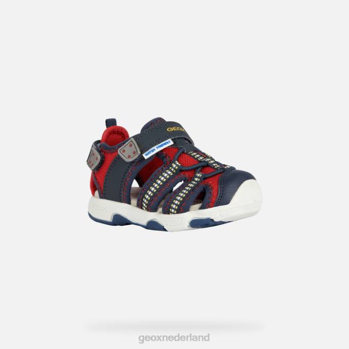 Geox sandaal multy peuter 282Z1434 rood/marineblauw