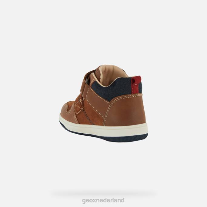 Geox nieuwe flick-peuter 282Z1523 Het is bruin/marineblauw