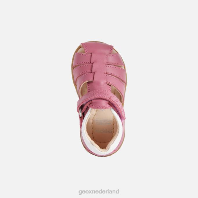 Geox sandaal macchia meisje 282Z1625 fuchsia/wit