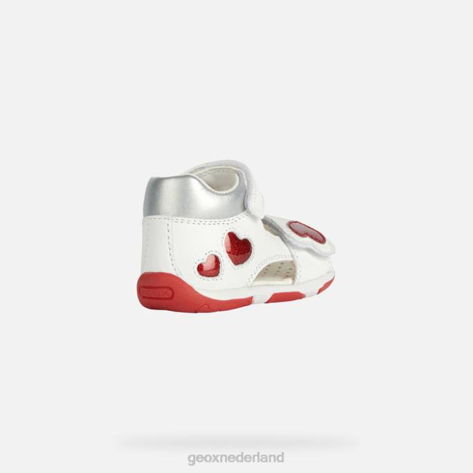 Geox sandaal tapuz baby meisje 282Z2014 wit rood