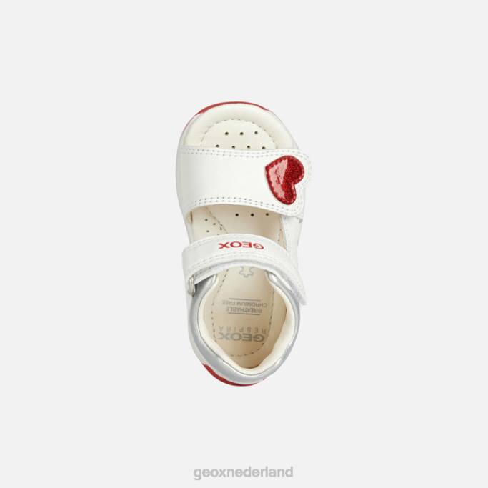 Geox sandaal tapuz baby meisje 282Z2014 wit rood