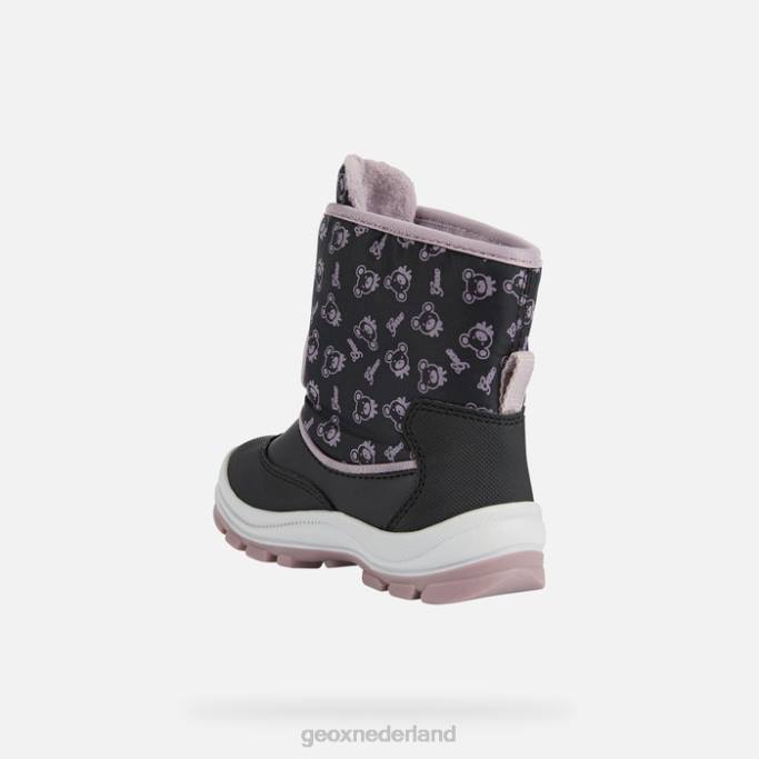 Geox flanfil abx peuter 282Z1511 zwart/donkerroze