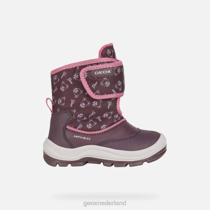 Geox flanfil abx peuter 282Z1512 pruim/donker fuchsia