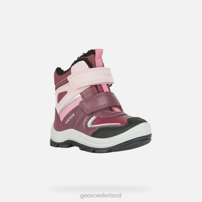 Geox flanfil abx peuter 282Z1562 bordeaux/roze