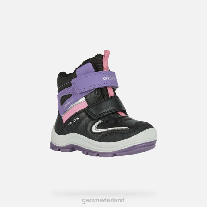 Geox flanfil abx peuter 282Z1563 zwart/violet