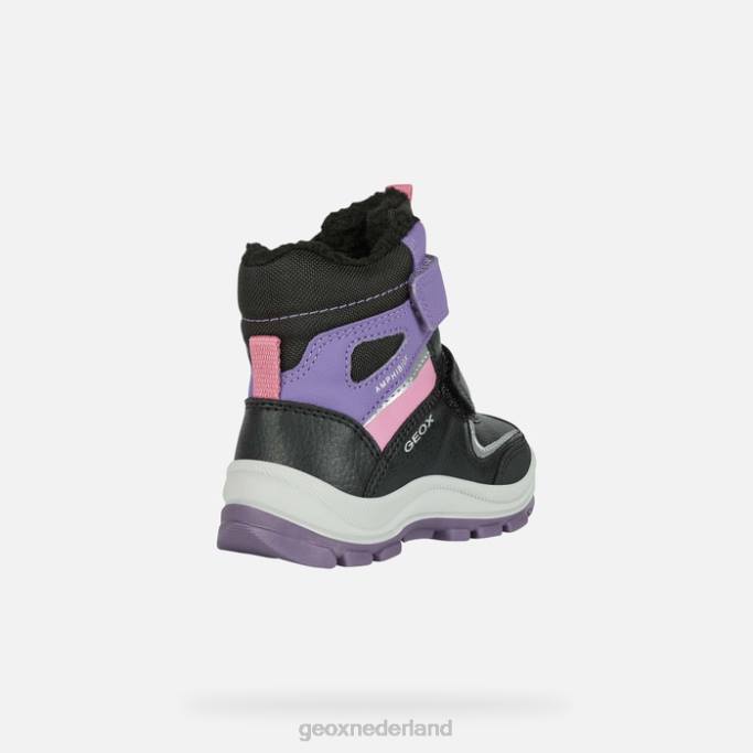 Geox flanfil abx peuter 282Z1563 zwart/violet