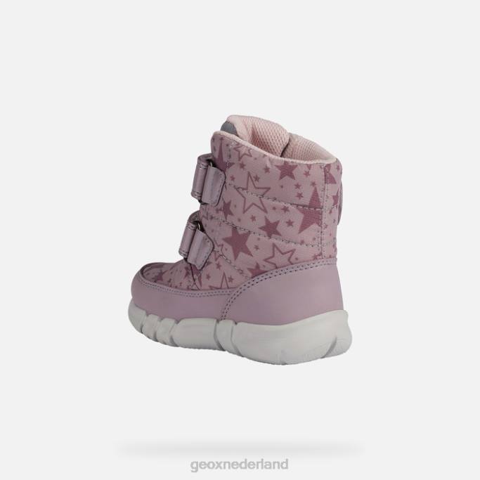 Geox flexyper abx peuter 282Z1654 donkerroze/grijs