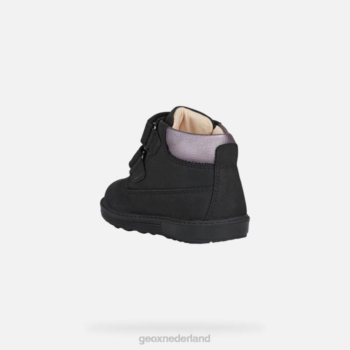Geox hynde baby 282Z1423 zwart/donkerroze