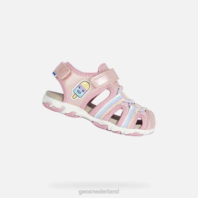Geox sandaal flaffee peuter 282Z1441 lichtroze