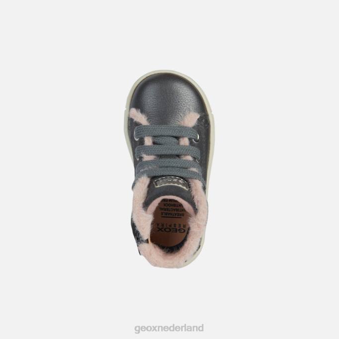 Geox trottola peuter 282Z2029 donkergrijs/donkerroze