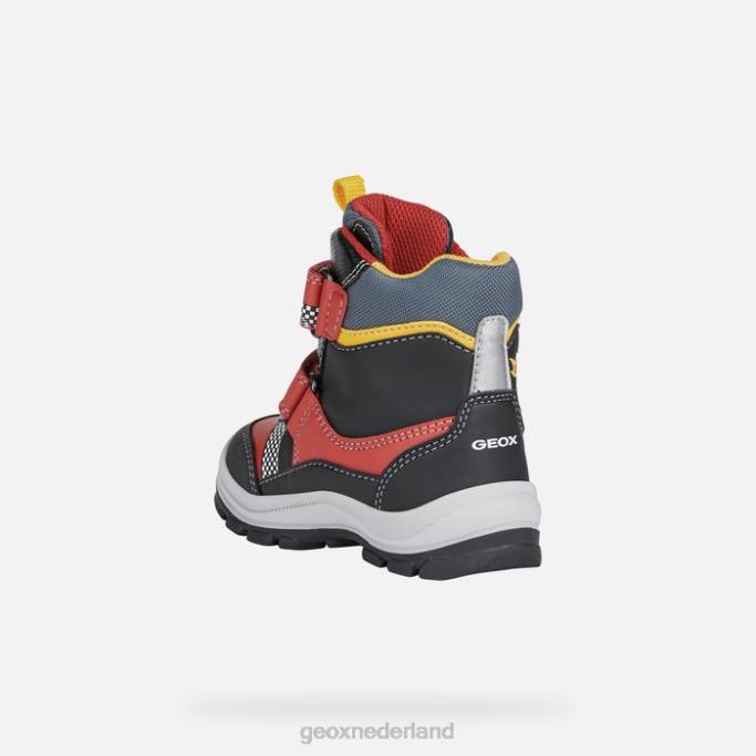 Geox flanfil abx peuter 282Z1444 rood Zwart