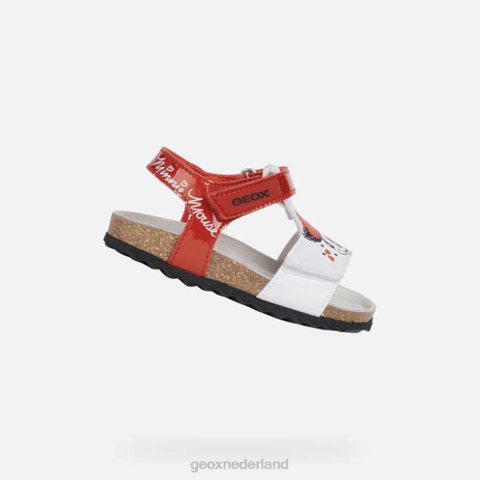 Geox sandaal krijt baby 282Z1597 rood Wit