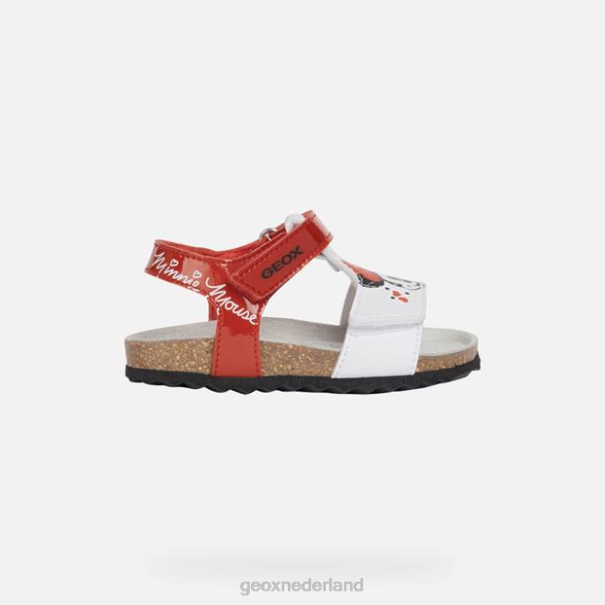 Geox sandaal krijt baby 282Z1597 rood Wit