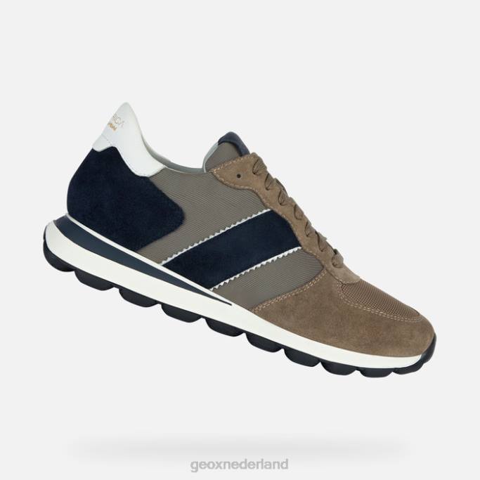Geox spherica vseries man 282Z715 taupe/marineblauw