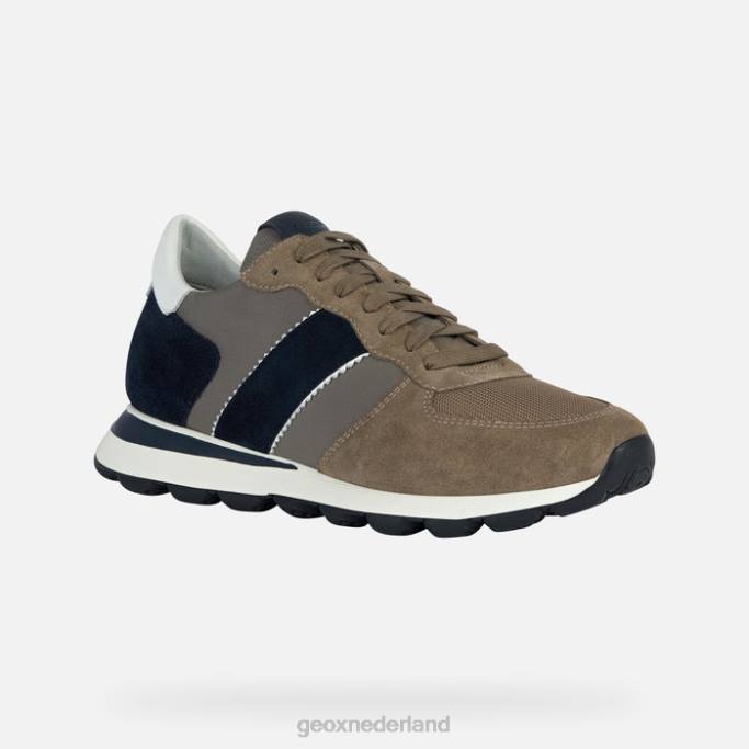 Geox spherica vseries man 282Z715 taupe/marineblauw