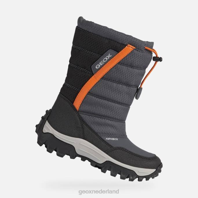 Geox Himalaya abx junior 282Z1161 donkergrijs/oranje