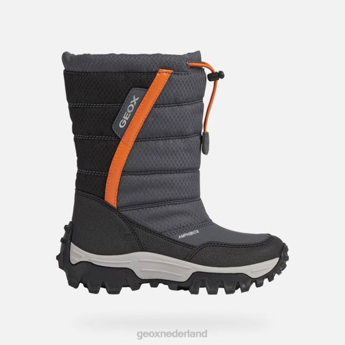 Geox Himalaya abx junior 282Z1161 donkergrijs/oranje