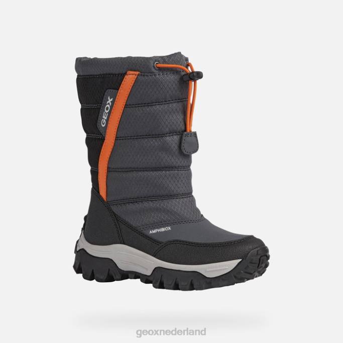 Geox Himalaya abx junior 282Z1161 donkergrijs/oranje