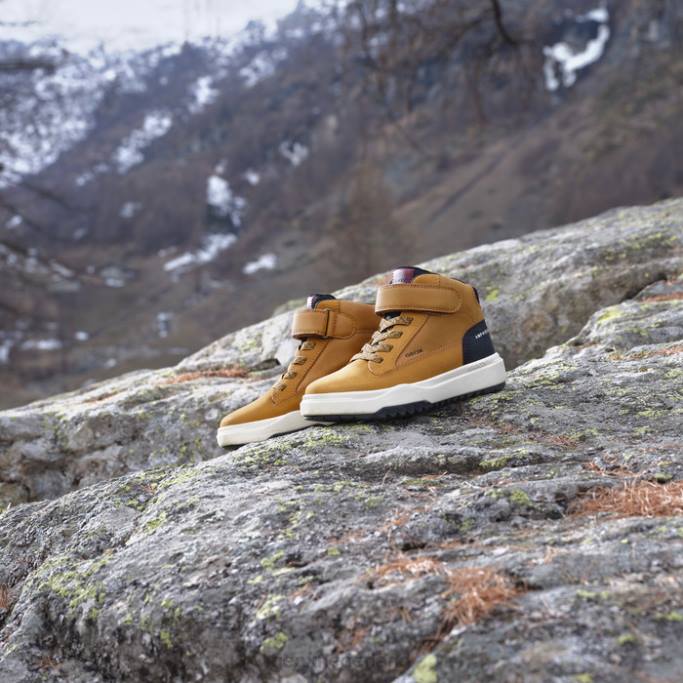 Geox bunshee abx jongen 282Z1986 donkergeel/zwart