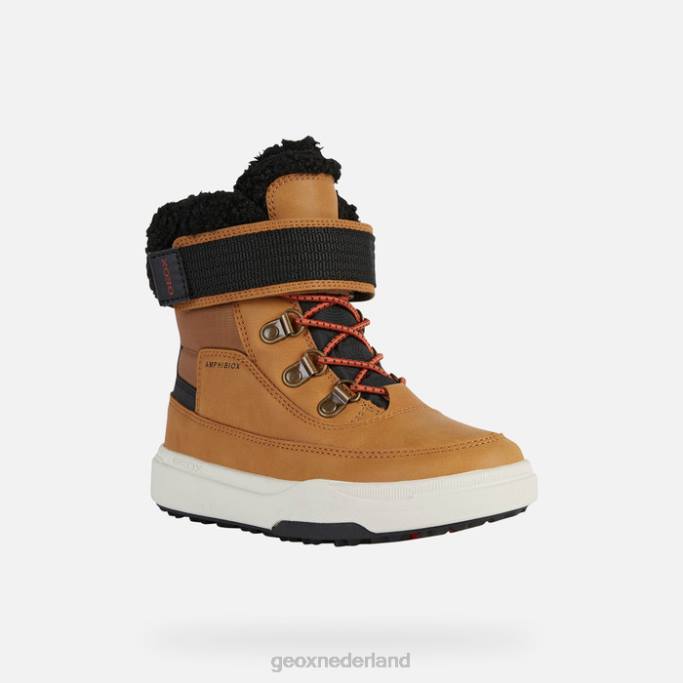 Geox bunshee pg abx junior 282Z1113 donkergeel/zwart