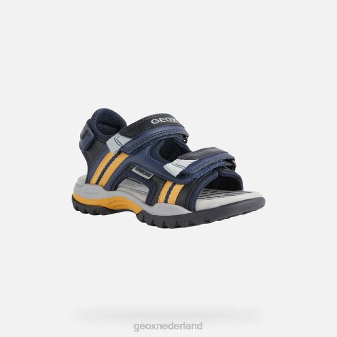 Geox Borealis jongen 282Z1346 marine/donkergeel