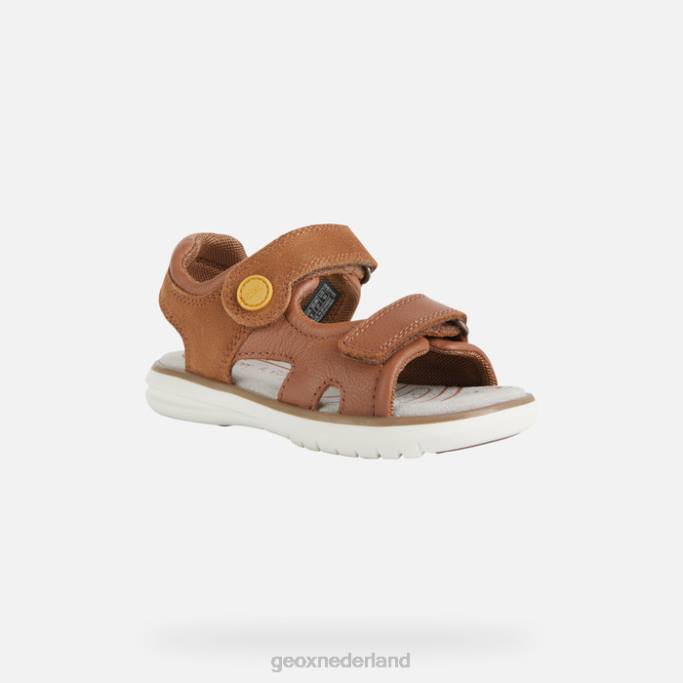 Geox sandaal maratea jongen 282Z1947 bruin/donkergeel