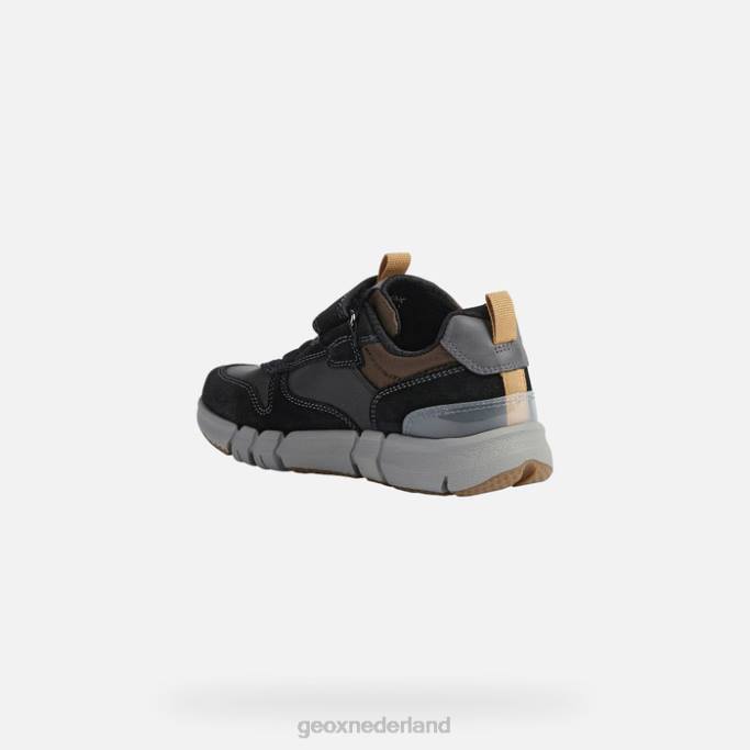 Geox flexyper jongen 282Z1304 zwart/donkergeel