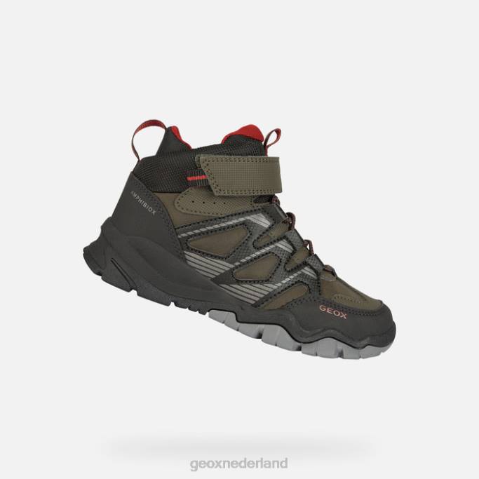 Geox montrack abx jongen 282Z1274 militair/zwart