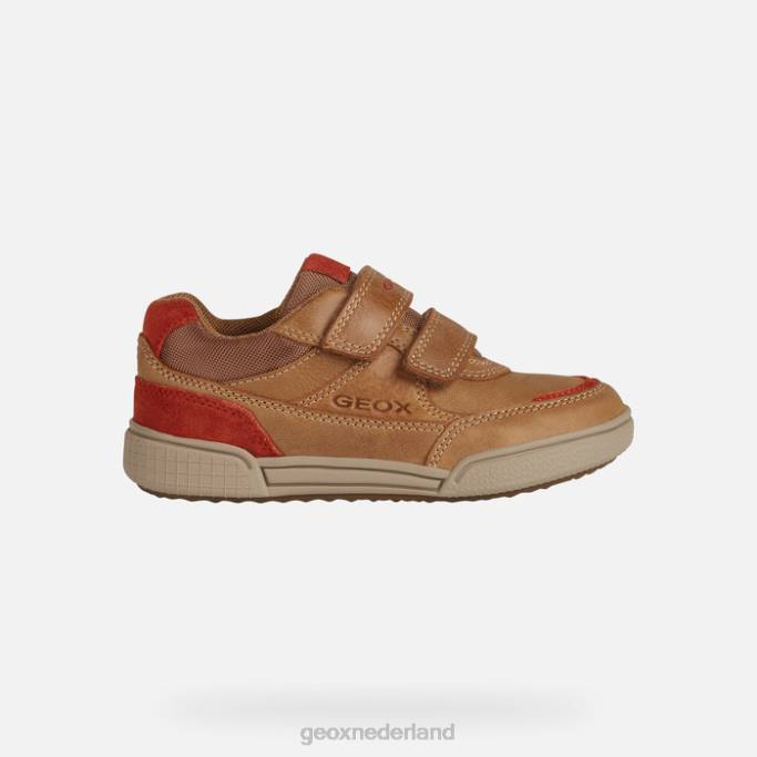 Geox poseido jongen 282Z1411 cognac/rood