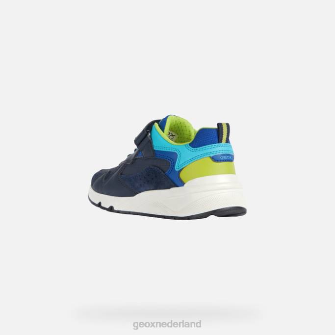 Geox rooner jongen 282Z1977 marine/limoen