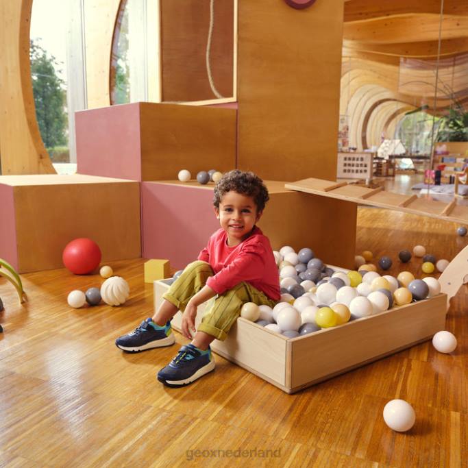 Geox rooner jongen 282Z1977 marine/limoen