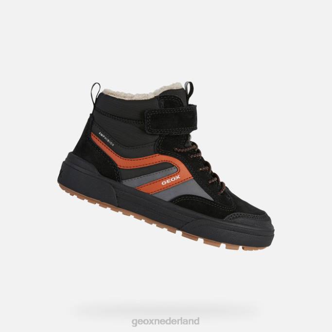 Geox weemble abx junior 282Z1076 zwart/roest