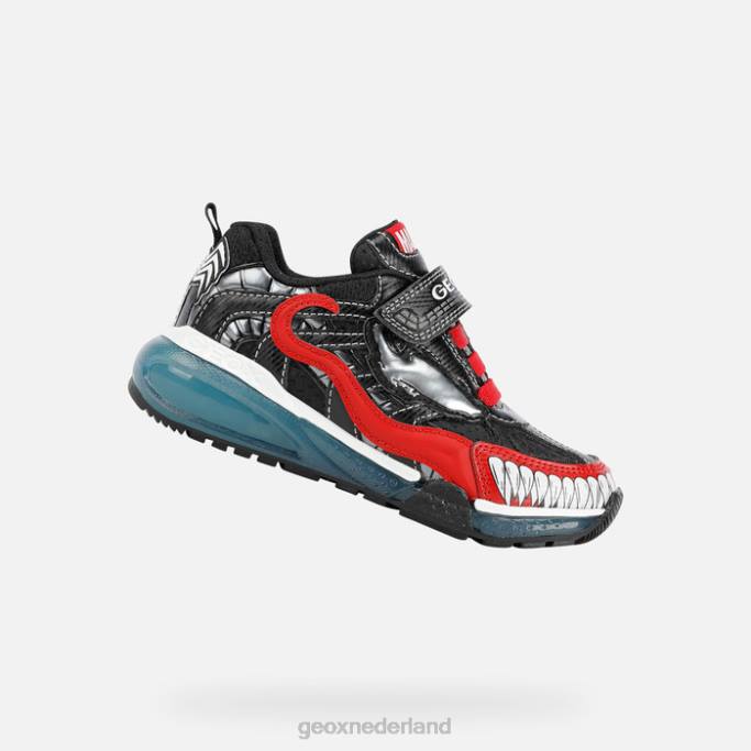 Geox bayonyc junior 282Z1023 zwart rood