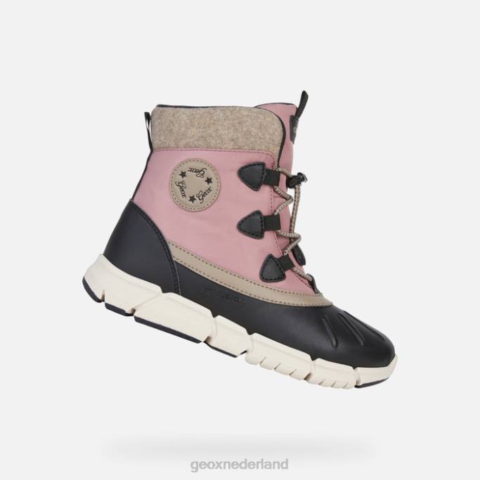 Geox flexyper abx meisje 282Z1082 zwart/donkerroze