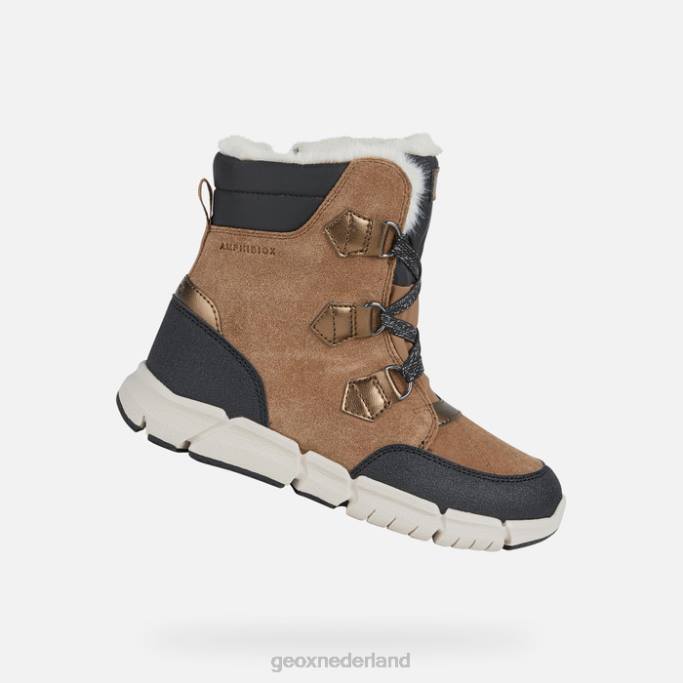 Geox flexyper abx meisje 282Z1092 whisky/zwart
