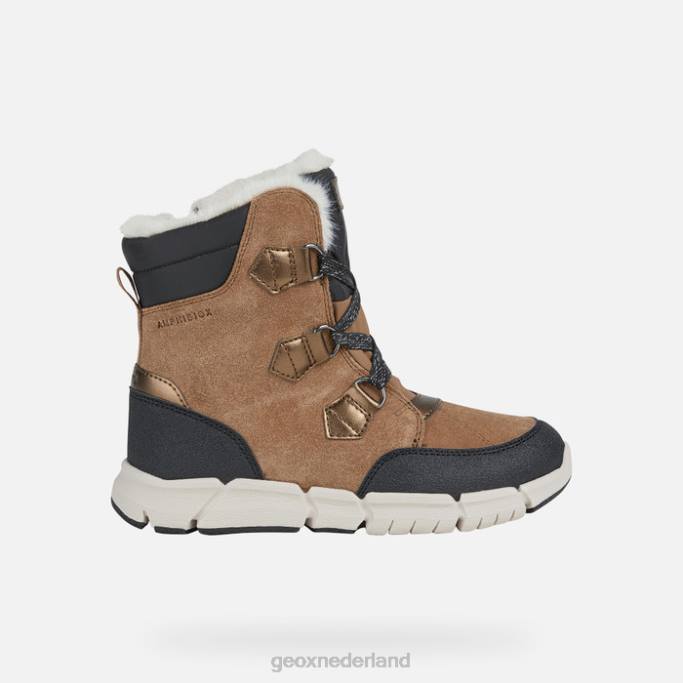 Geox flexyper abx meisje 282Z1092 whisky/zwart