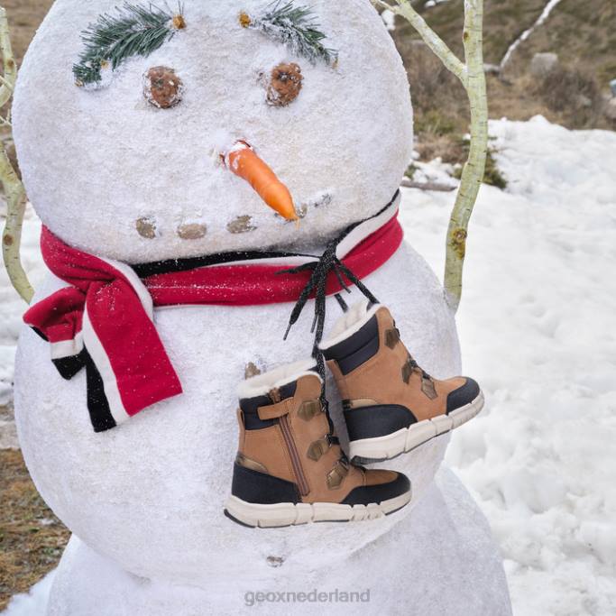 Geox flexyper abx meisje 282Z1092 whisky/zwart