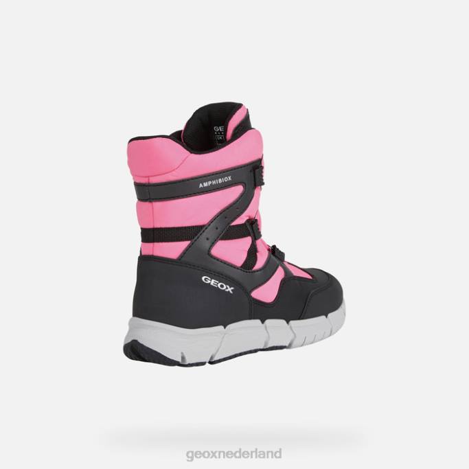 Geox flexyper abx meisje 282Z1179 zwart/fluo fuchsia