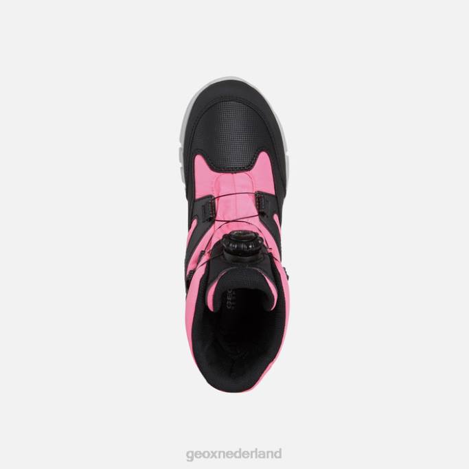 Geox flexyper abx meisje 282Z1179 zwart/fluo fuchsia