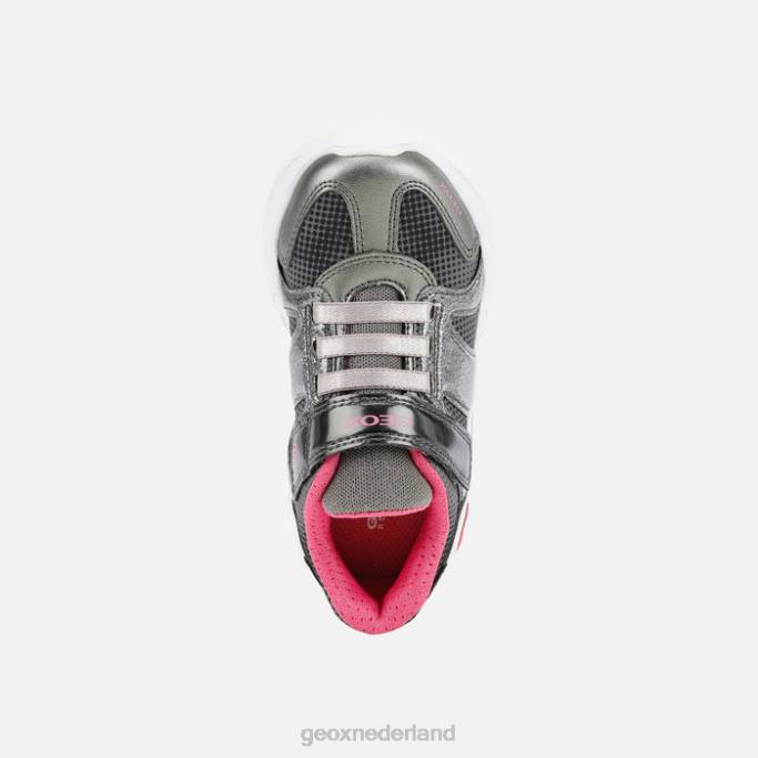 Geox assistent meisje 282Z1229 donker zilver/fuchsia