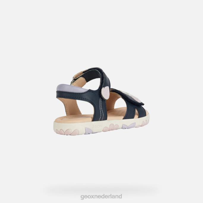 Geox sandaal Haïti meisje 282Z1087 marine/roze