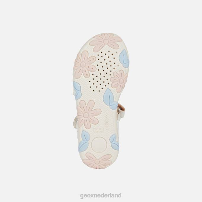 Geox sandaal Haïti meisje 282Z1088 wit/lichtroze