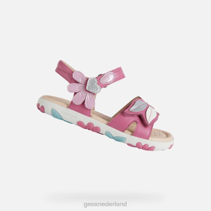 Geox sandaal Haïti meisje 282Z1176 fuchsia/donkerroze